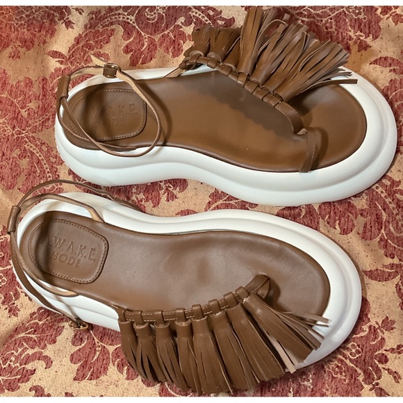 A.W.A.K.E MODE ~Asymmetric Delta Tassel Sandal (NWT) - Picture 2 of 16